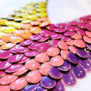 STATEMENT Piece Colorful Enamel Necklace